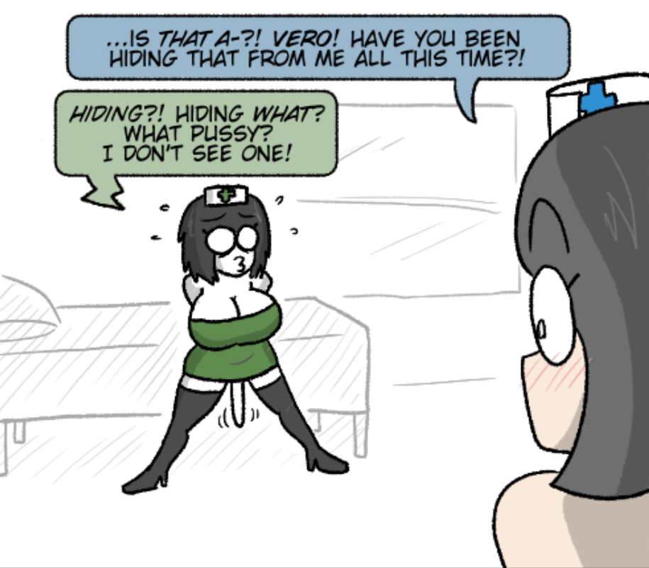Veronica on the left, Mona on the right.