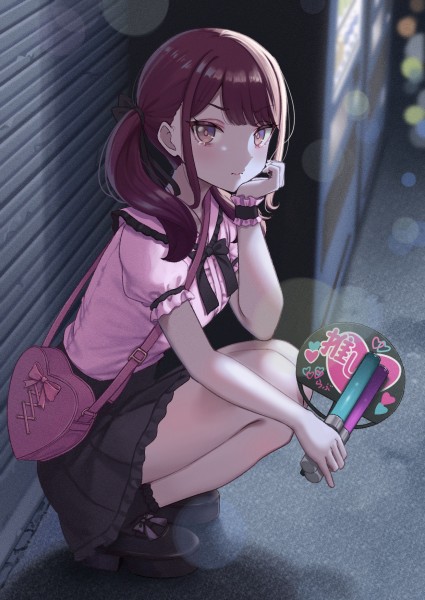 Nanami crying in an alleyway