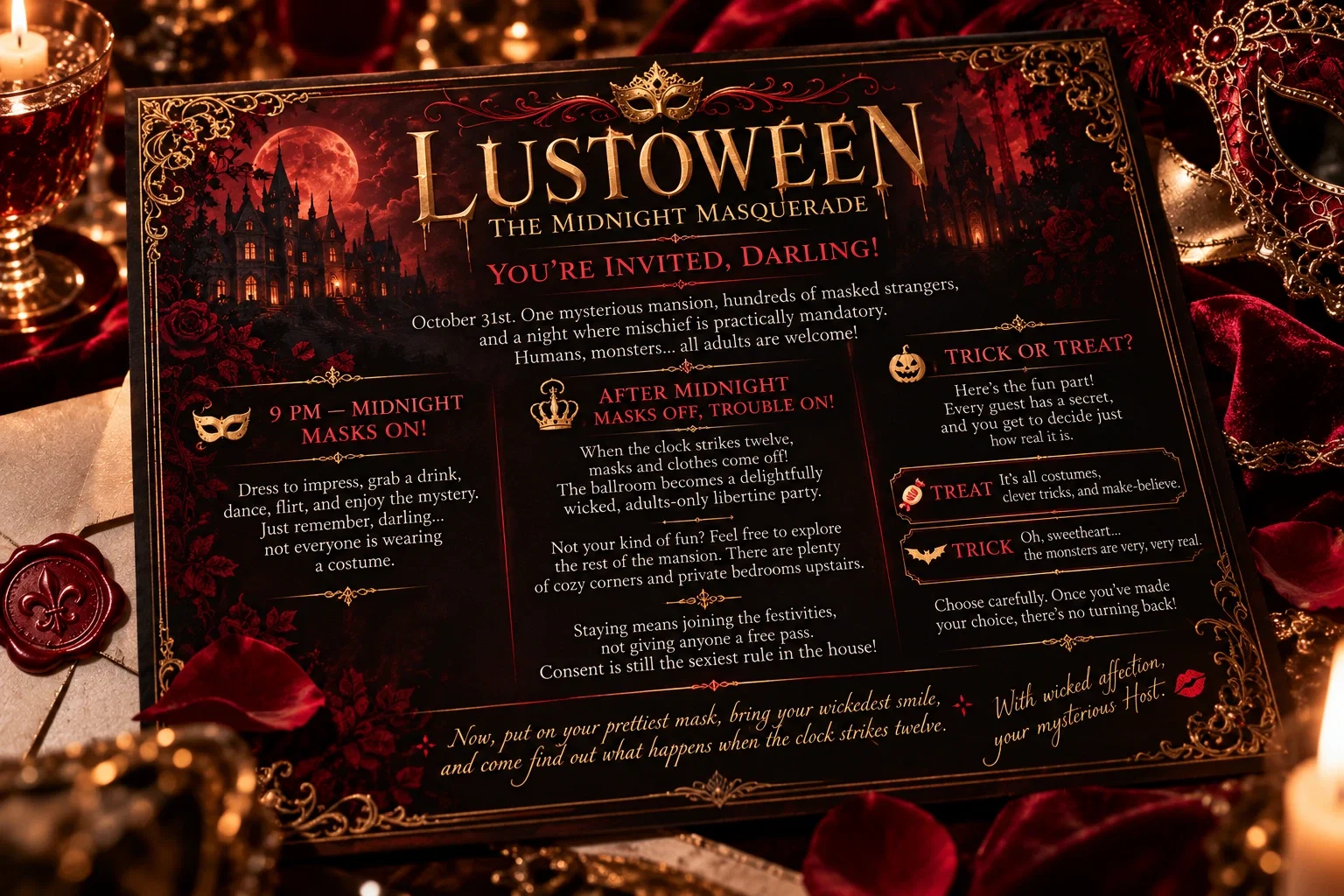 Lustoween masquerade