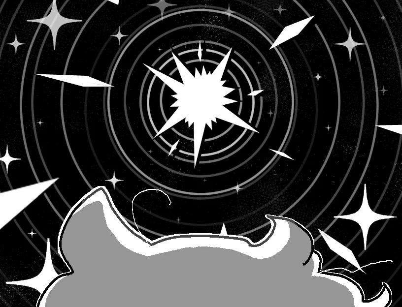 Siffrin without hat looking up at a star