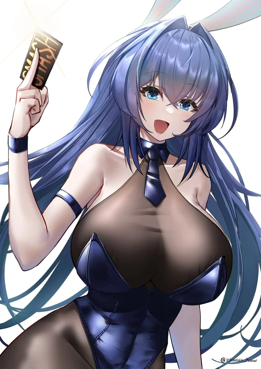 New Jersey holding the card that says SMASH, in her Exhilarating Steps! Outfit