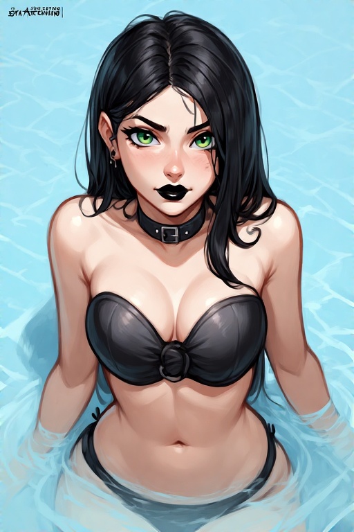 Jade in the pool