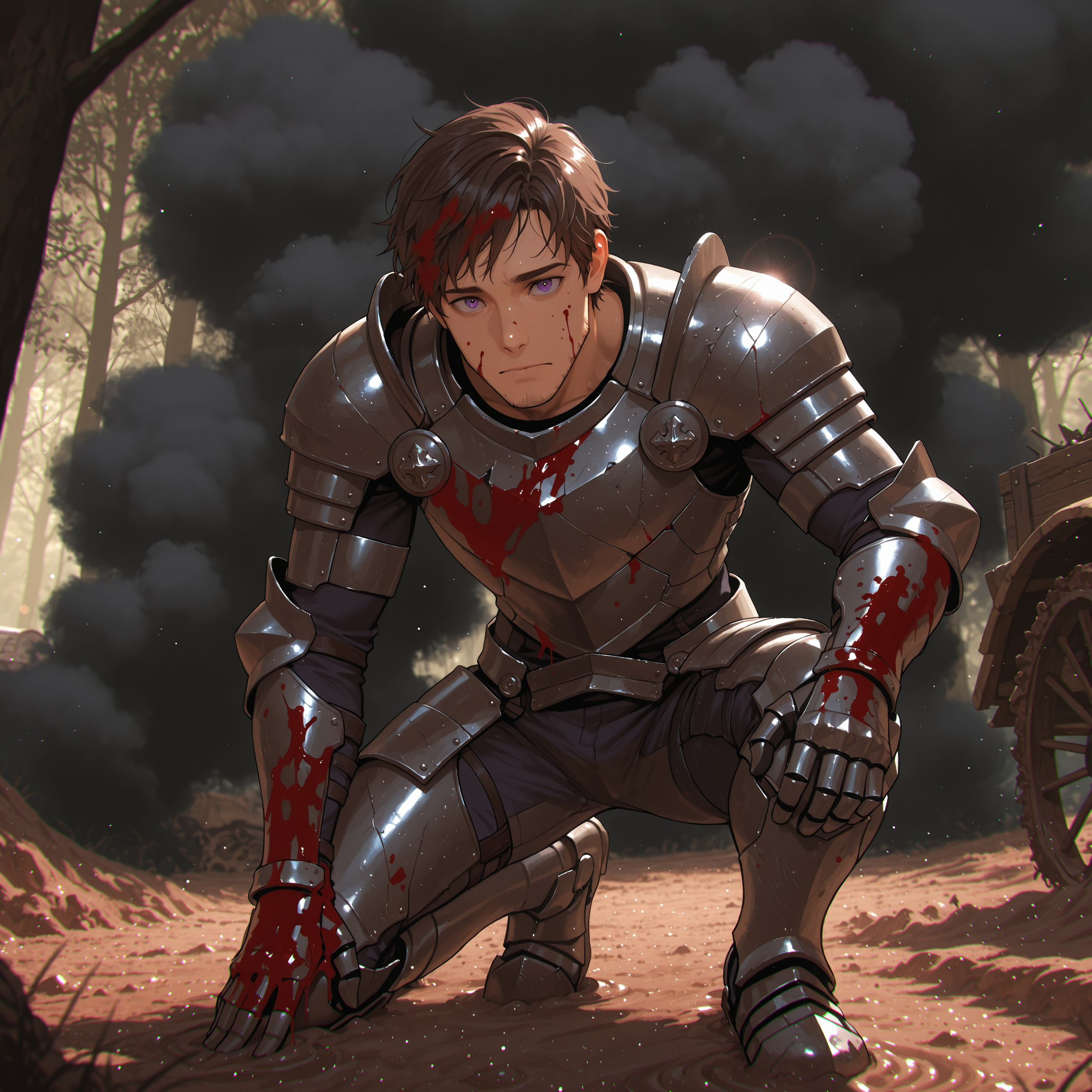 Oscar kneeling in front of you