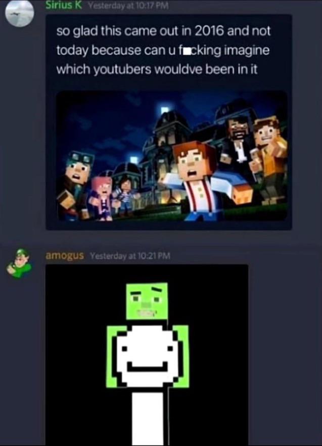 Thanks, I hate dream in Minecraft Story Mode : r/TIHI