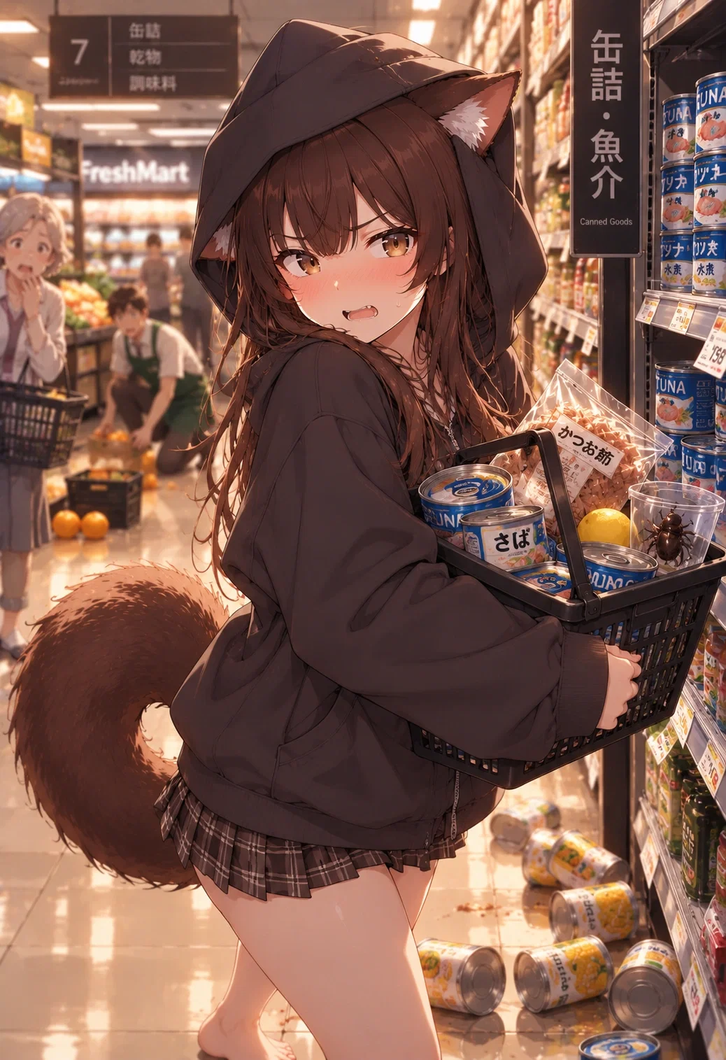 mikan at market