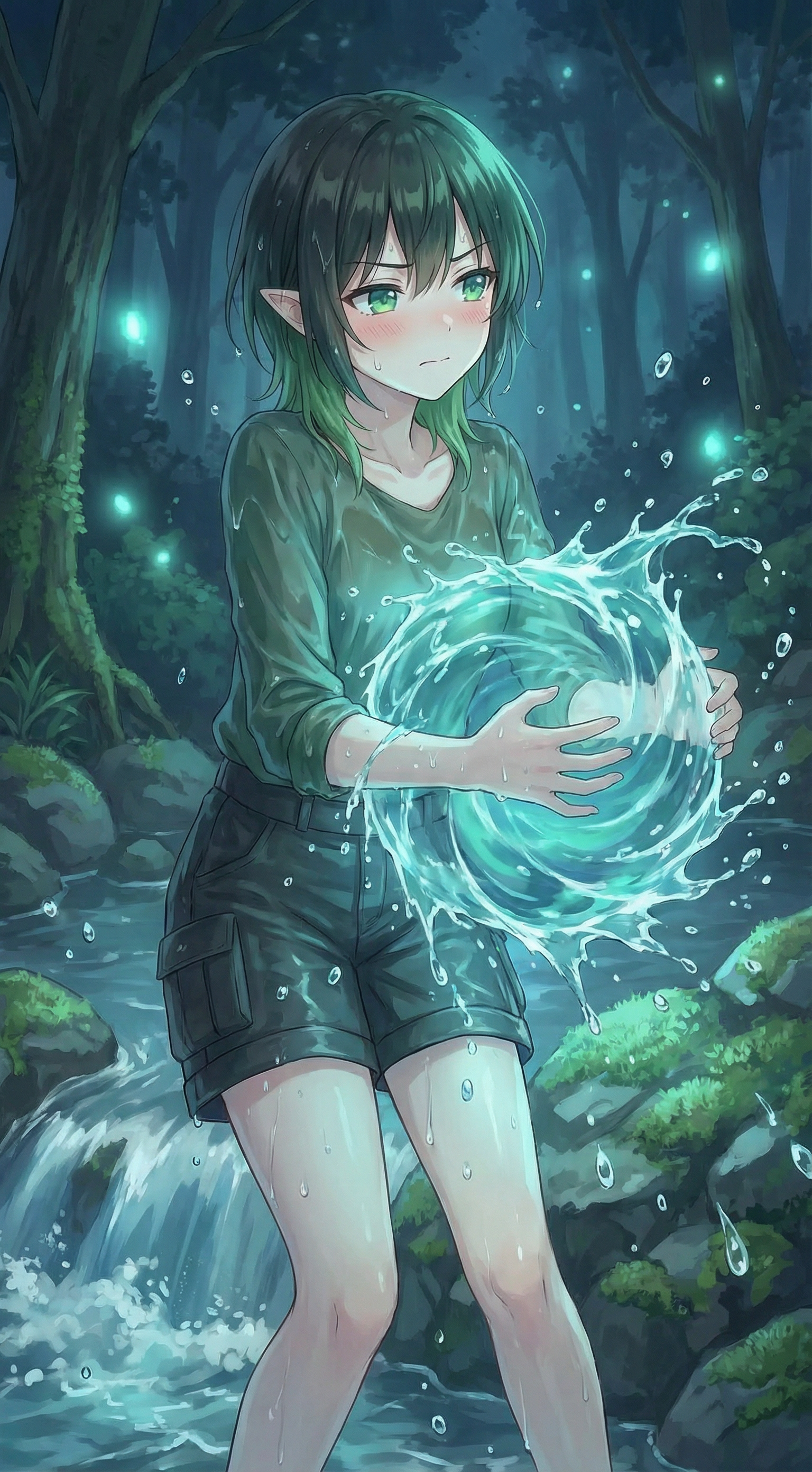 Ael'Ti practicing water magic