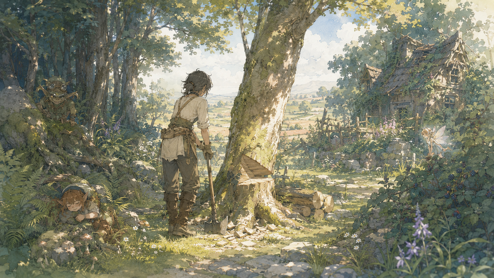 Forest and Cursed Oak