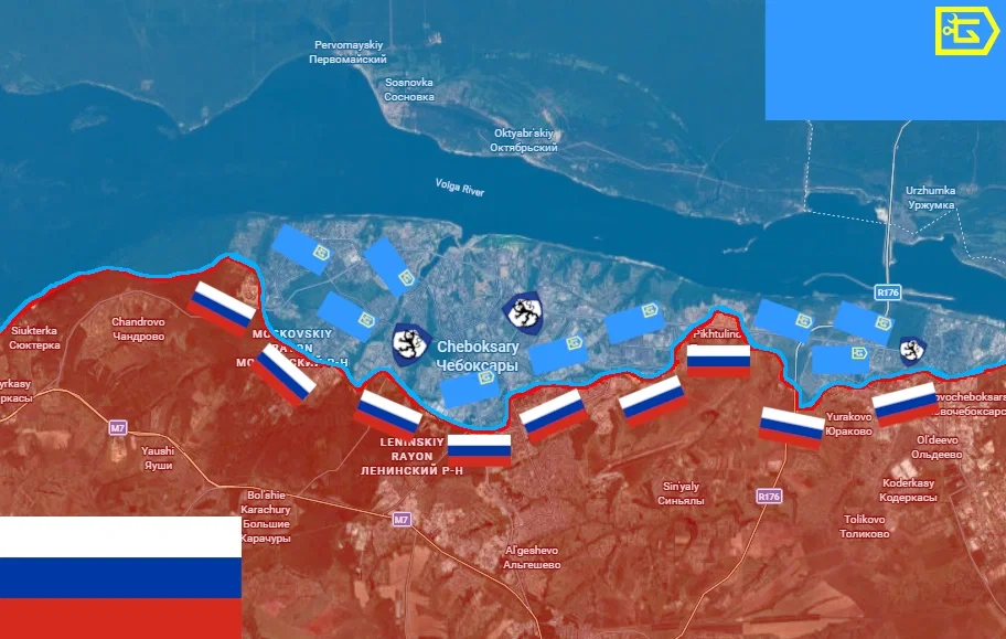 A map of the frontlines near Cheboksary.