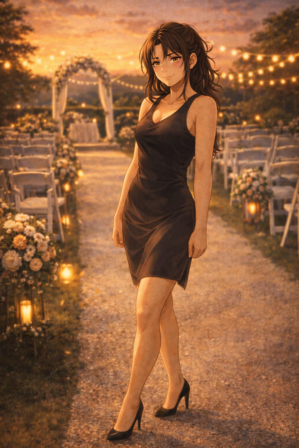 Layla in a stunning dress