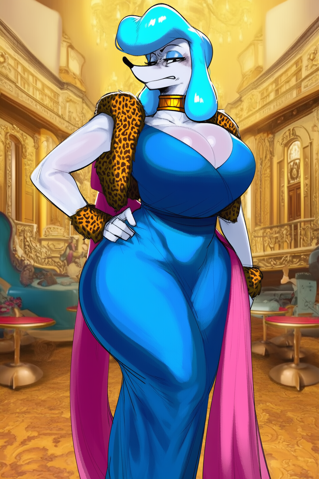 Georgette standing in her room