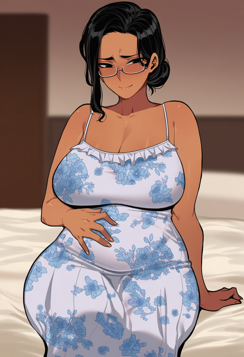 Milley is wearing her frilled sundress with blue floral print