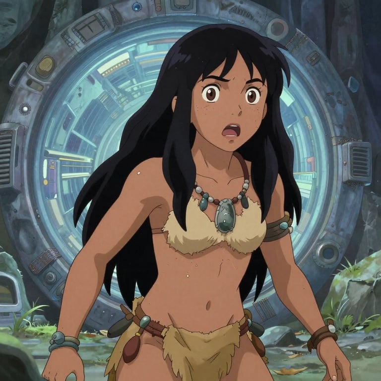 Lina sees the time machine
