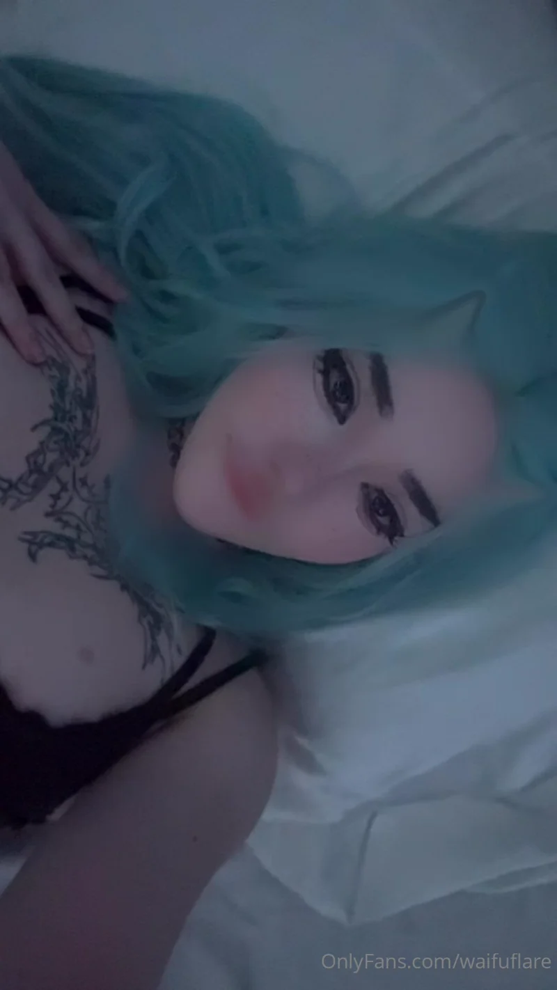 Laying on bed