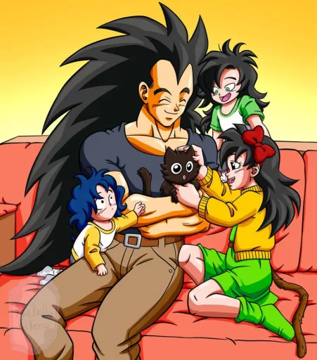 Raditz and launch: pet cat