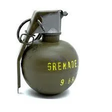 Grenade pleads with you Not to pull the pin