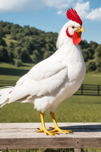 White Leghorn Rooster