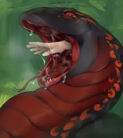 Dark red snake