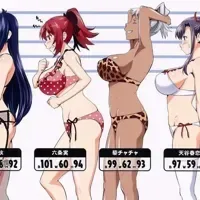 Generalized Breasts and Butt sizes chart
