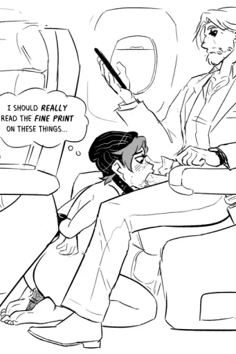 First Class Legroom Only (man's POV)